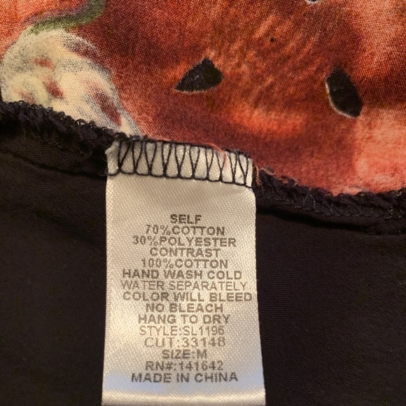 flowy floral and black tank - Picture 6 of 6